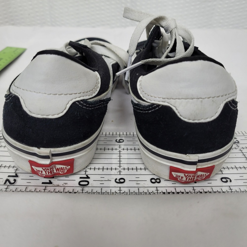 Vans Ward Low Top Black White Canvas Suede Skate Sneakers Womens 8 - Picture 5 of 8